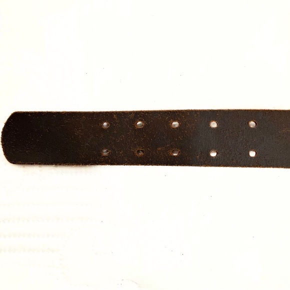 J Crew Brown Leather Grommet Nickel Hardware Belt Womens SZ S Edgy Punk Grunge - Picture 12 of 12